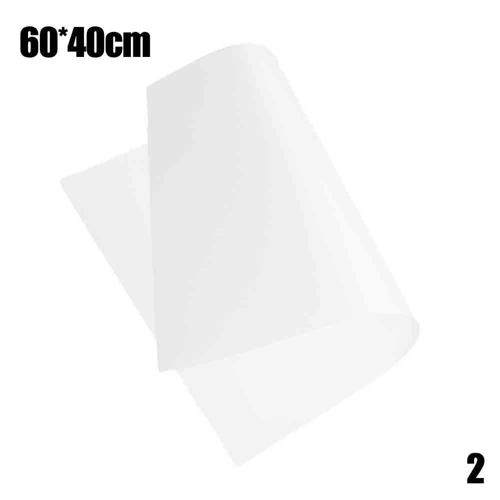 Herbruikbare Bakken Mat Hittebestendig Teflon Vel Gebak Bakken Oliepapier Hittebestendig Pad non-stick voor Outdoor BBQ: 60x40cm White