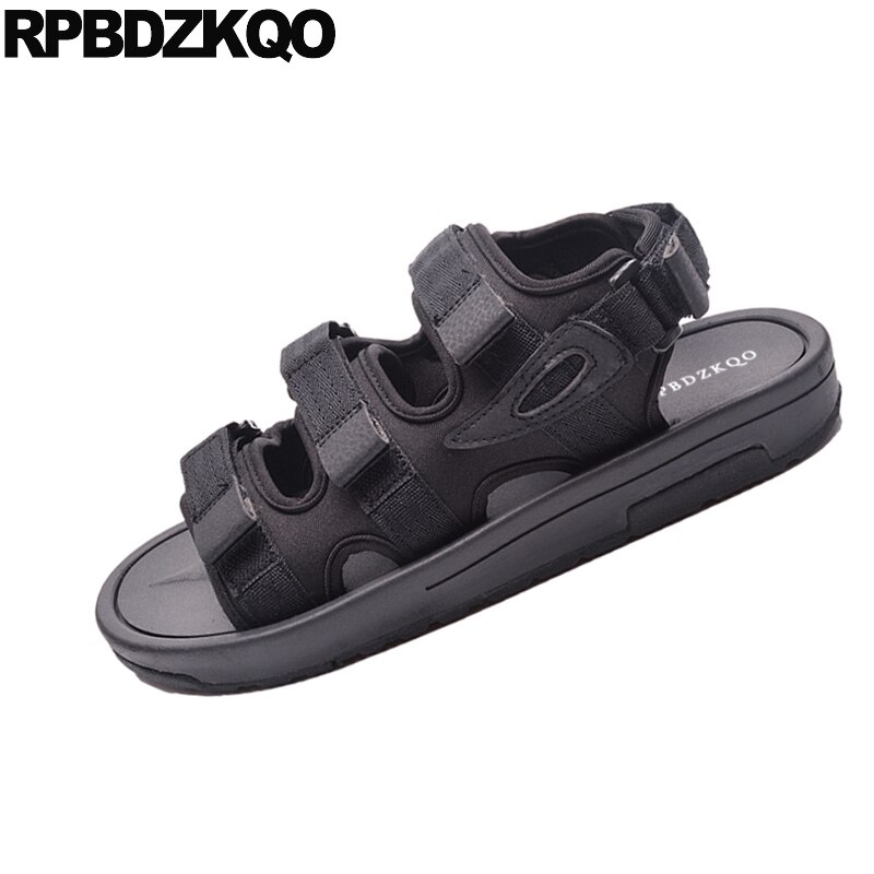 Zapatillas deportivas negras bonitas romanas de malla, Zapatos de nativo , sandalias de gladiador de verano para hombre a la con Puntera abierta