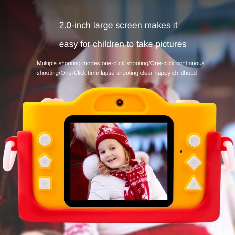 Christmas Cartoon Cute Shatter-resistant Children's Digital Camera High-definition Dual Camera Kid Toy