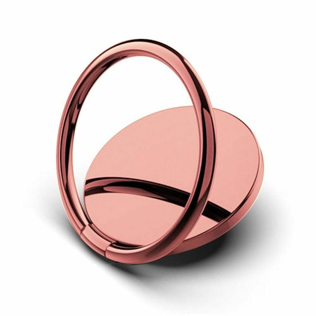 Supporto per telefono con anello per dito supporto da tavolo con rotazione a 360 gradi per supporto magnetico per telefono per auto supporto universale per anello per cellulare in metallo: Pink