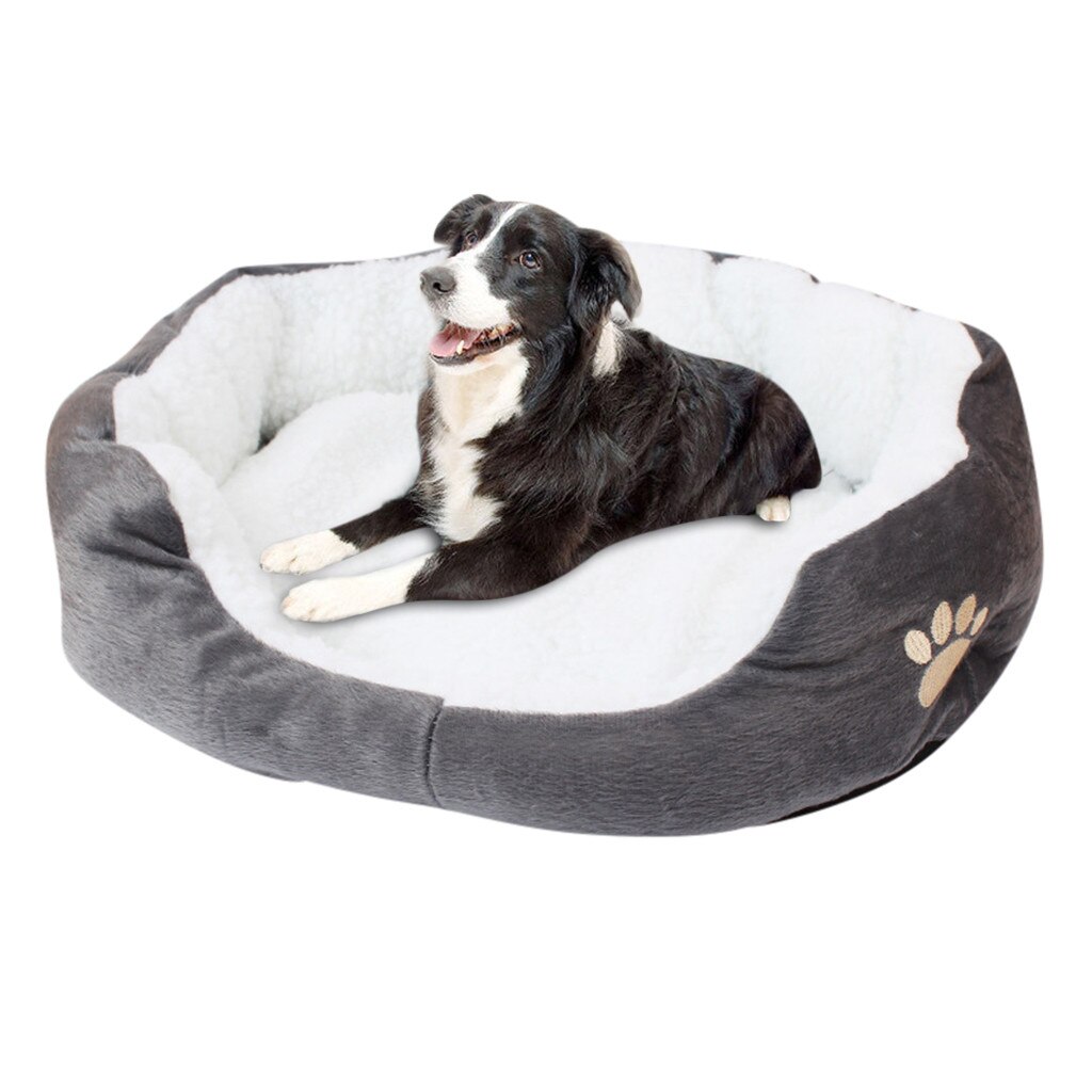 Nid douillet en polaire pour chien et chat, tapis de couchage , en peluche, pour la maison, nid d'hiver pour chiens et chatons, nouveauté: Gray 