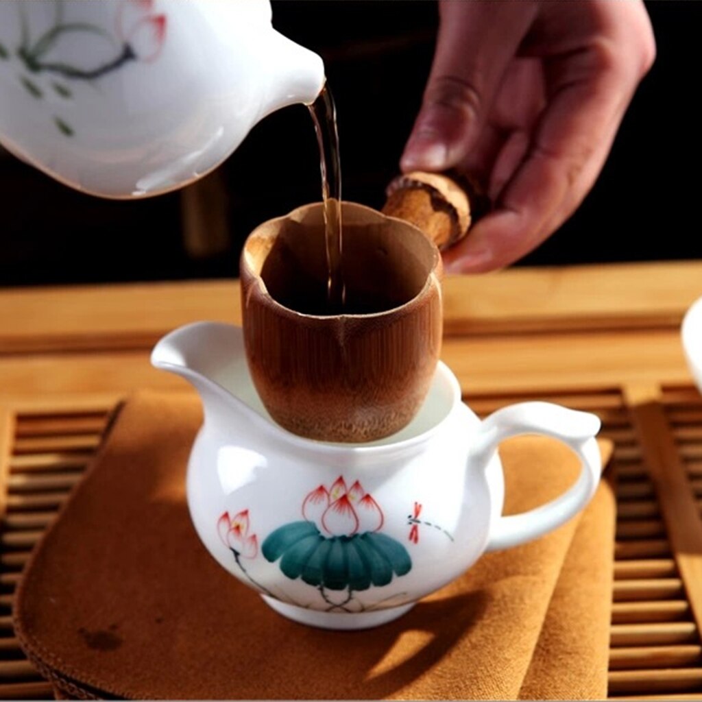 Bamboo Tea Filter Strainer Chinese Tea Ceremony Kung Fu Tea Tools Crafts, 3 STYLES