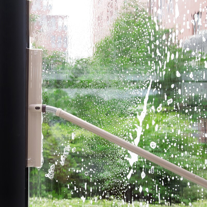 BOOMJOY 360 Degree Swivel Microfiber Window Clean Brush with Telescopic Handle for Cleaning Ceramic Tile Glass Casement