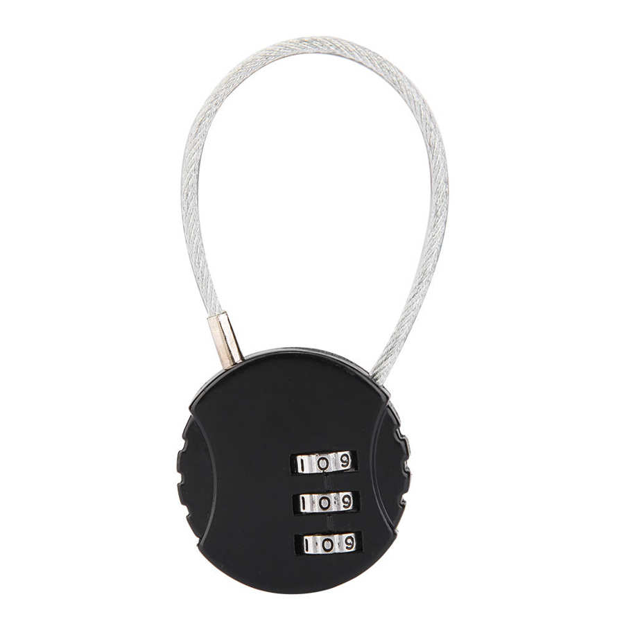 3 Digit Portable Security Cable Luggage Locks Password Suitcase Coded Lock Safe