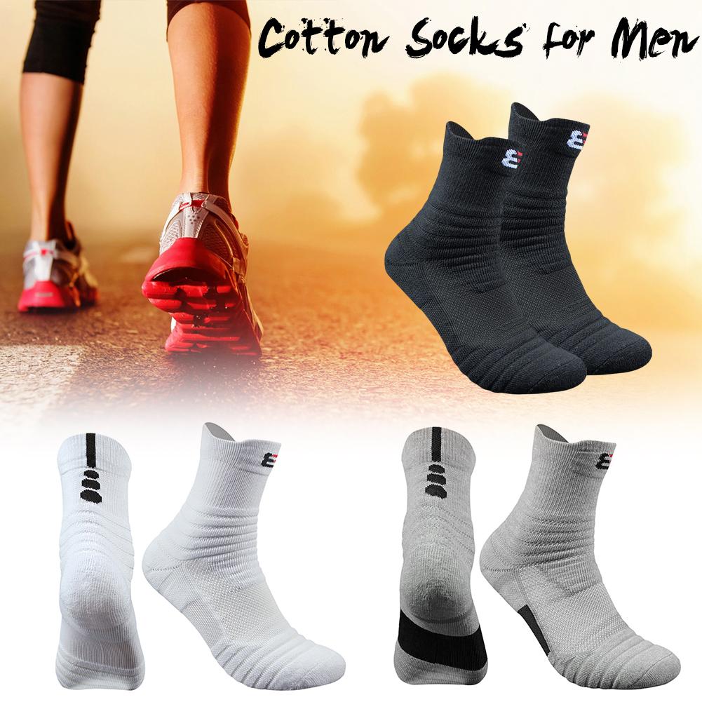 1 par de calcetines de baloncesto para hombre, calcetines deportivos para correr al aire libre, calcetines deportivos antideslizantes para tenis y bádminton