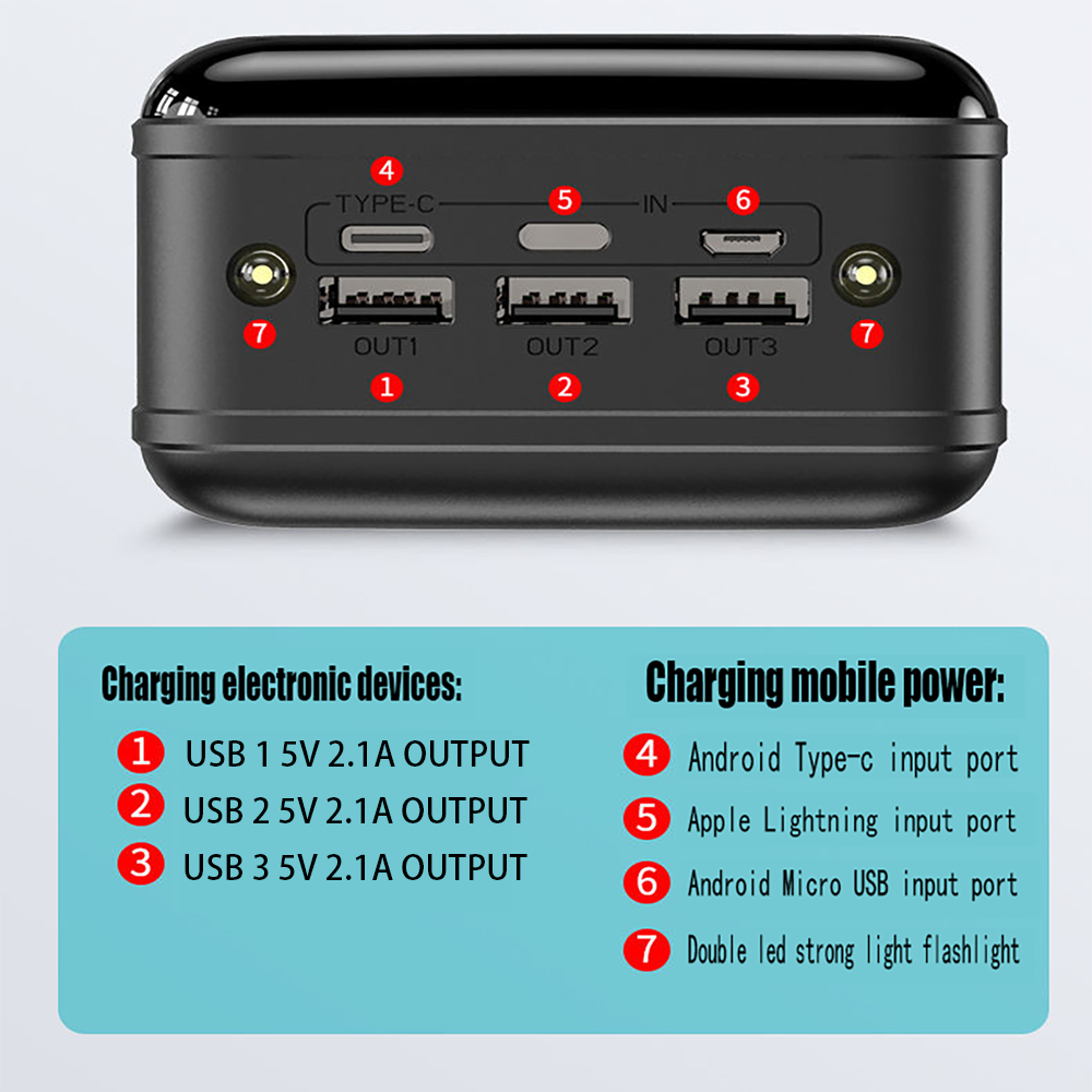 genuine fast charging 100000mAh / 98000mAh high-capacity power supply general 5V2.1A fast charging