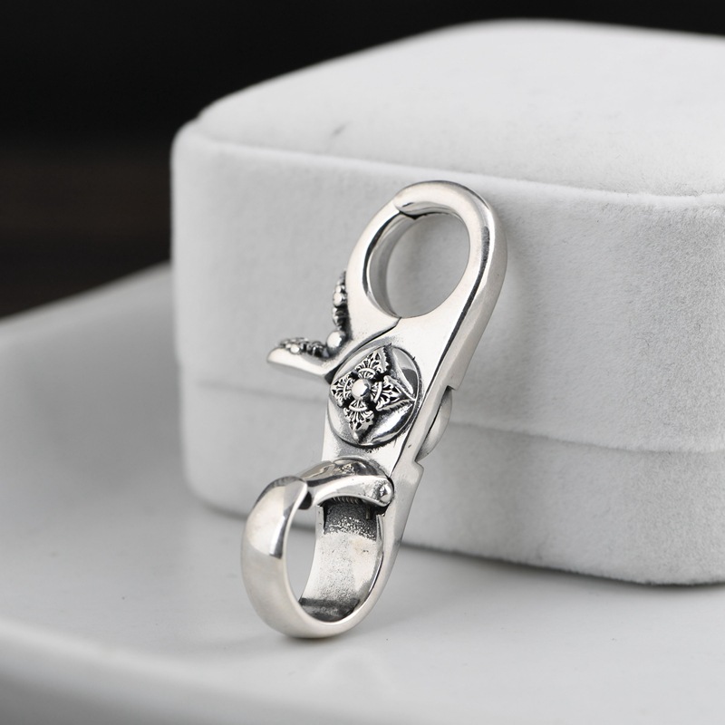 Ciondoli in argento sterlina BOCAI S925 2022 nuovo la moda Vajra pestello Siz catene per mantra sillaba puro Argentum amuleto di sicurezza per uomo