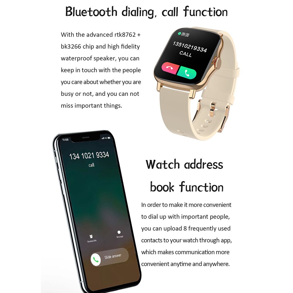 Bluetooth Anruf Smartwatch GTS 2 Männer Frauen Full Touch Fitness Tracker Waterpoof Blutdruck Sport Smart Uhr für Xiaomi