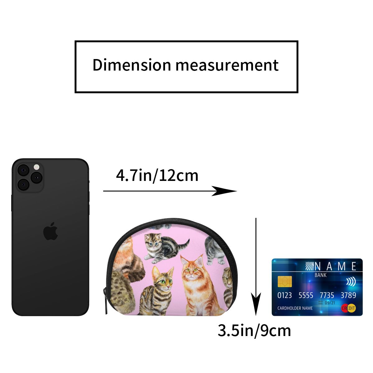 Mand kvinder smart pung visitkort pung kredit business minikort pung akvarel katte