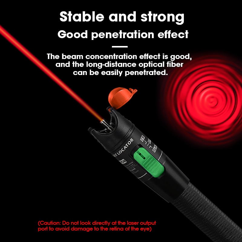 5mw-30mw visuel fejlfinder rød lyskilde fiberoptisk kabeltester fc / st / sc patchledning testværktøj aua -30