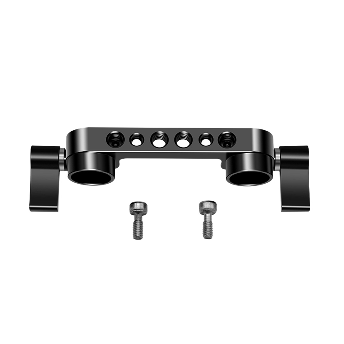 15mm Rail Dual Rod Clamp Mount 1/4 "-20 Draad Knop Schroef voor DSLR Camera Rig Kooi Grondplaat Lens Ondersteuning Fotografie Systeem Kit: Paars