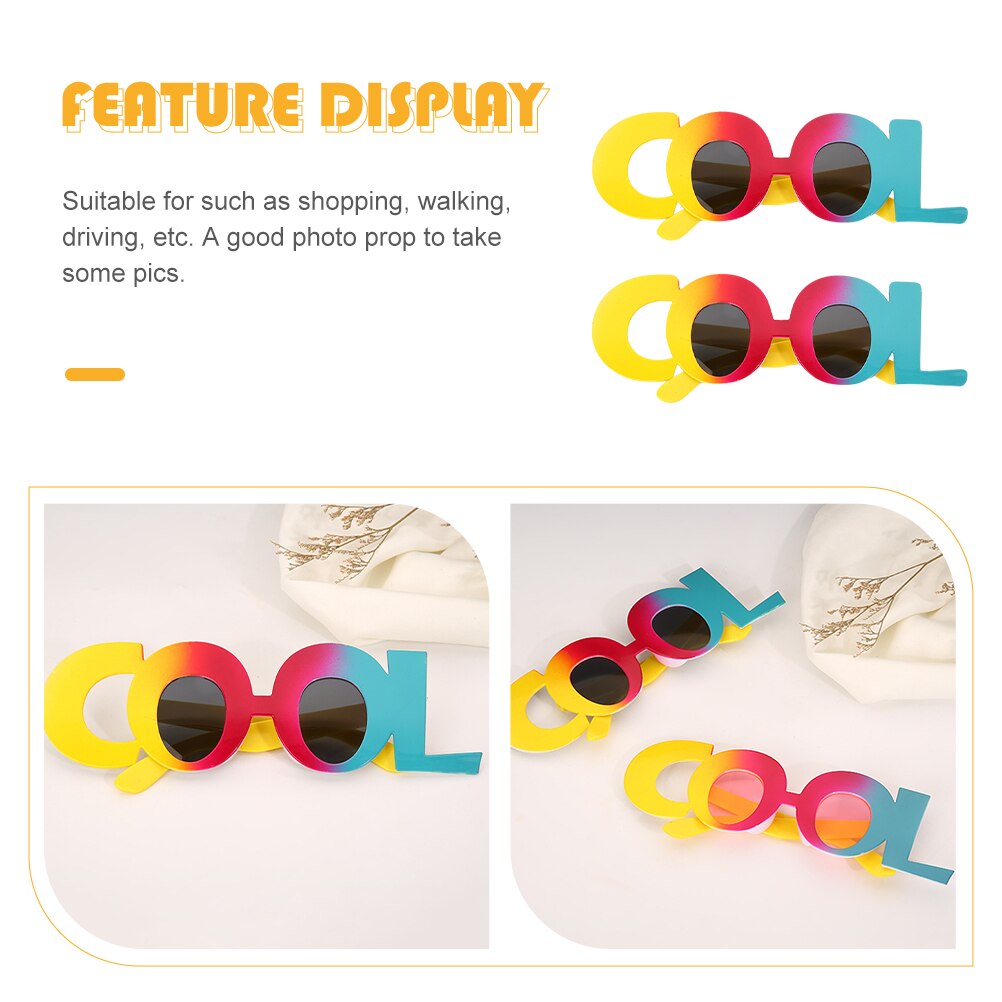 2 Stuks Cool Brief Zonnebril Strand Glazen Foto Nemen Bril Hawaii Party Brillen