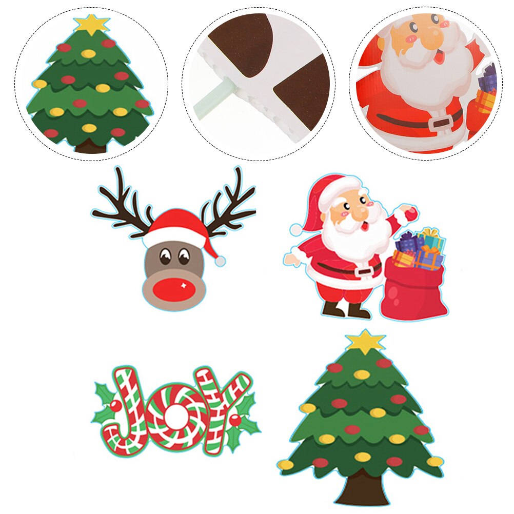 4 Pcs Christmas Lawn Sign Outdoor Yard Sign Christmas Outdoor Signs Yard Sign Xmas Tree Yard Sign for Garden Decoration Yard