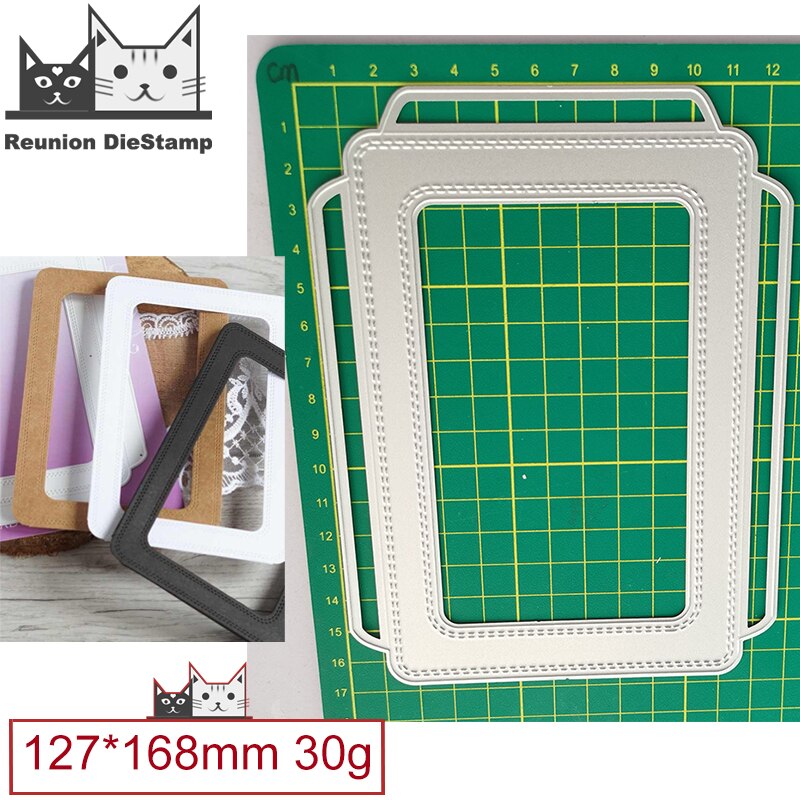 Photo Frame Edging Border Christmas Paper Cut Metal Cutting Dies Diy Emboss Stencil Scrapbooking Dies For Card Making
