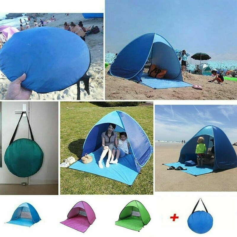 Tenda da sole automatica s tenda da spiaggia tende Pop-Up tenda da sole UV tenda da spiaggia leggera tenda da spiaggia per escursioni all'aperto