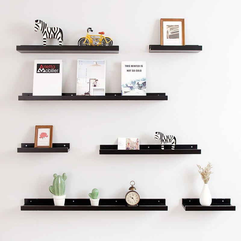 Estante de madera de estilo nórdico para pared estantes flotantes, bandejas, estantes colgantes de pared de TV, estantería de madera moderna para decoración del hogar