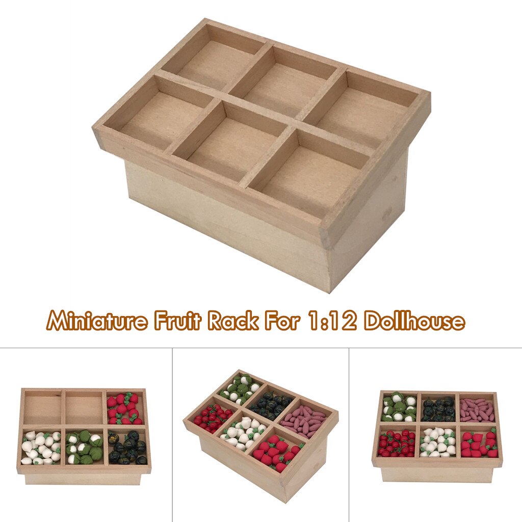 1/12 Dollhouse Miniature Mini Wooden Coffee Table Simulation End Table Furniture Toys for Doll House Decoration Accessories#4