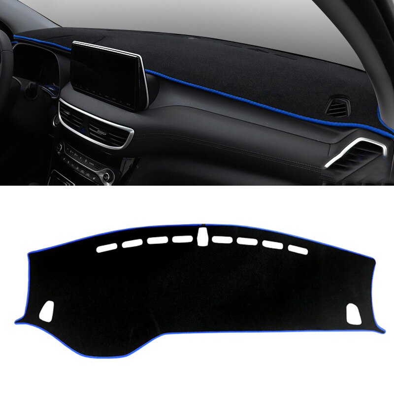 Para Hyundai Tucson , , , , , del tablero de instrumentos del coche cubierta evitar Luz de instrumento alfombra para tablero alfombras Accesorios: LHD 2019 Blue