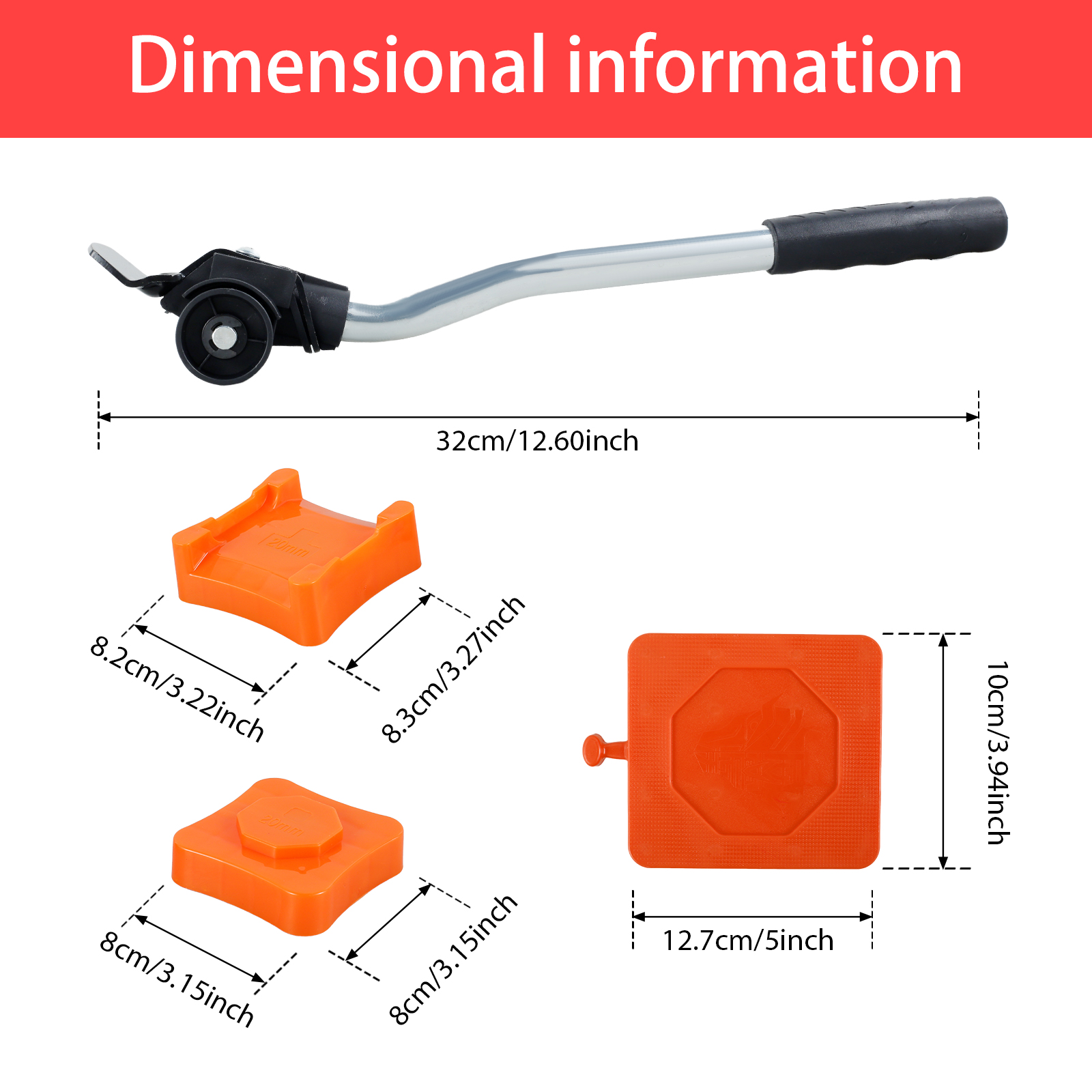 impostato di strumenti per la movimentazione di mobili Strumento per il trasporto di sollevatori di mobili per carichi pesanti Oggetti pesanti Barra a rulli con ruota mobile Utensili manuali per divano