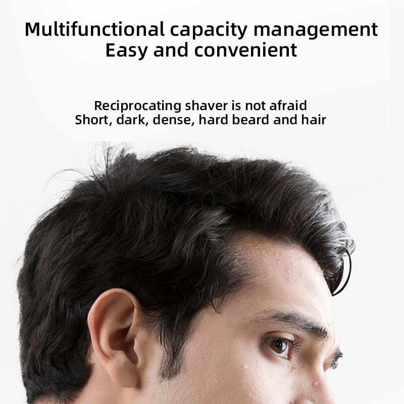 Metal housing 3 speed shaving machine for men electric hair shaver bald head rechargeable electric razor for beard washable