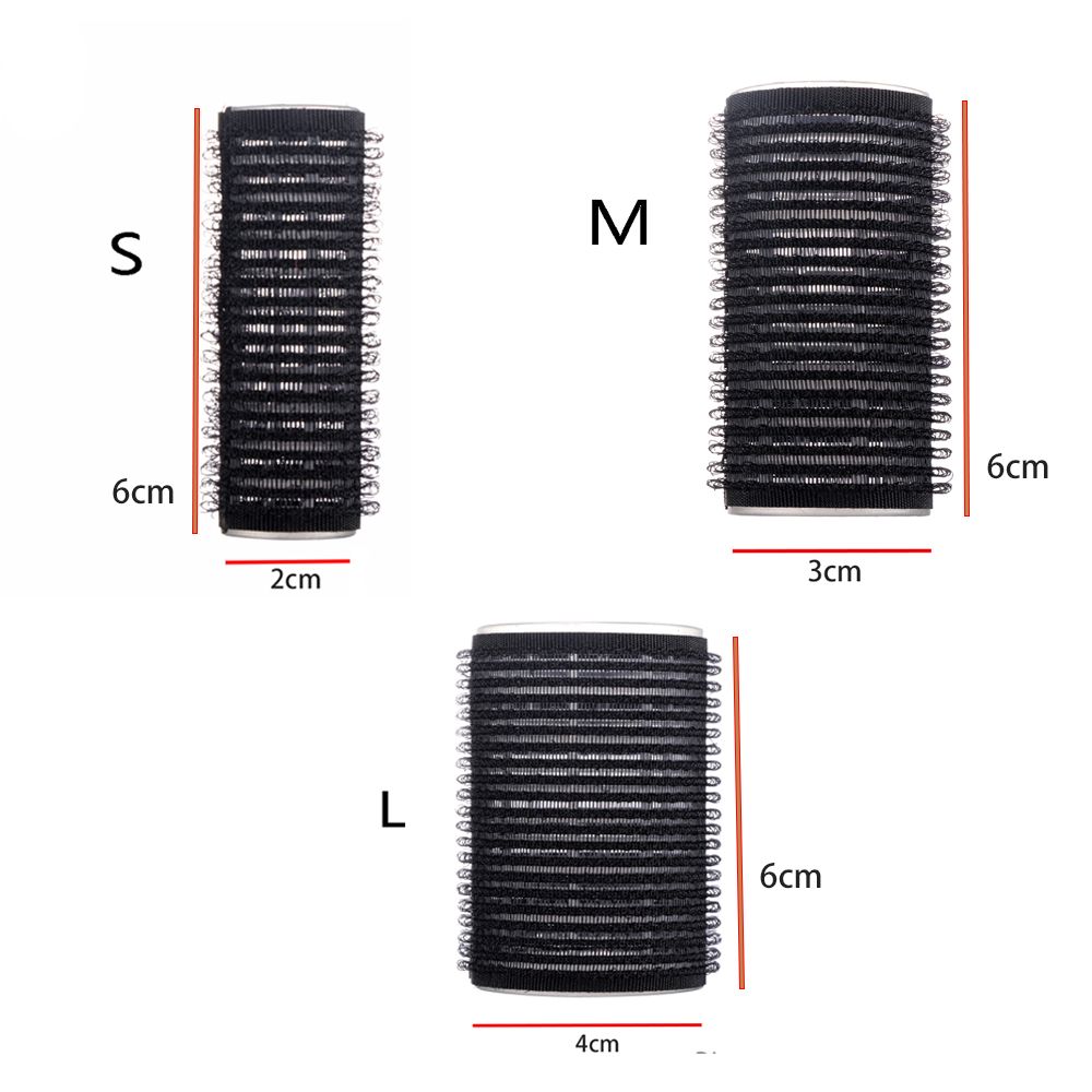 Multi Size Black Self Grip Hair Rollers Pro Salon Hairdressing Curlers Hair Sticky Cling Style For DIY Hair Styling