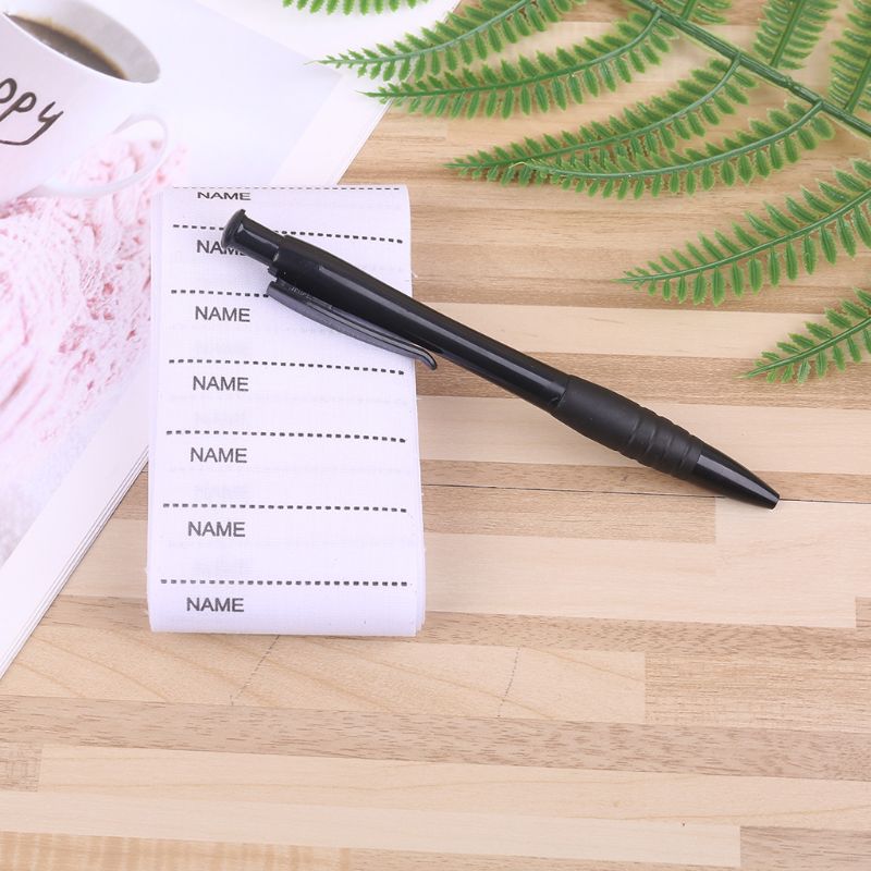 White Garment Labels Washable Iron on Name Labels Set for Clothes Sewing Accessories Garment Labels and pen