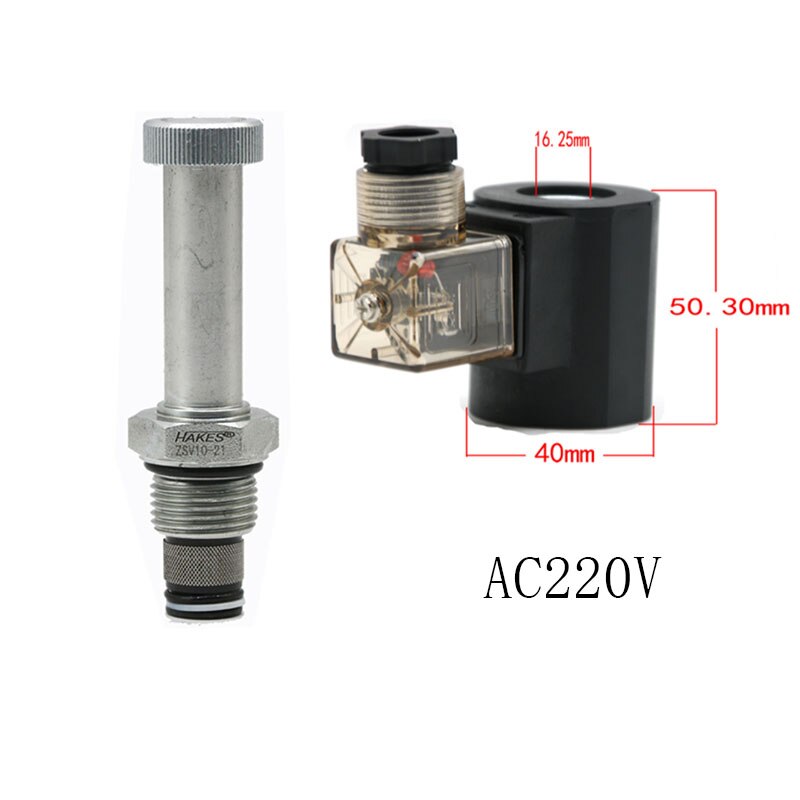 Tvåläges två normalt öppna gängplugg reverser kontroll hydrauliska lyftmagnetventil 220v dhf 10-221 sv10-21: Ac220v
