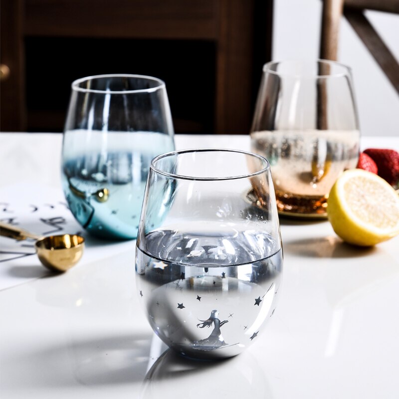 Verre à eau dégradé ciel étoilé Kawaii, verre à eau Simple, verre à jus, verre à whisky, verre à vin, tasse à boire