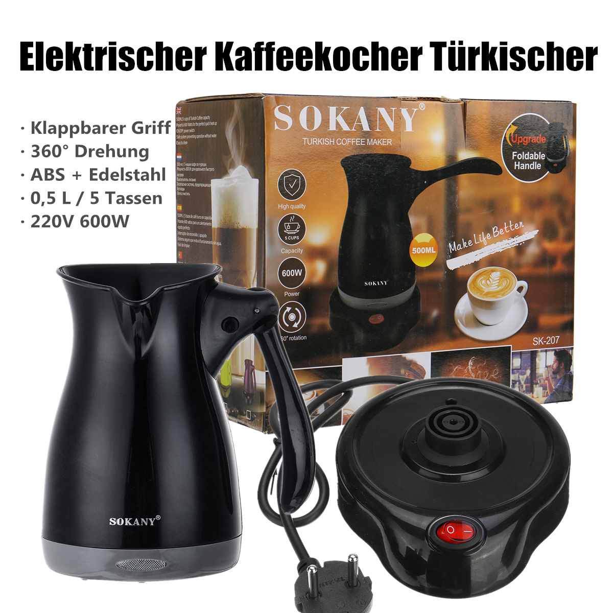 220V 5L Electric Coffee Pot Maker For Kitchen Heaters Stove Cooker Plate Milk Water Coffee Tea Heating Kettles Home Office