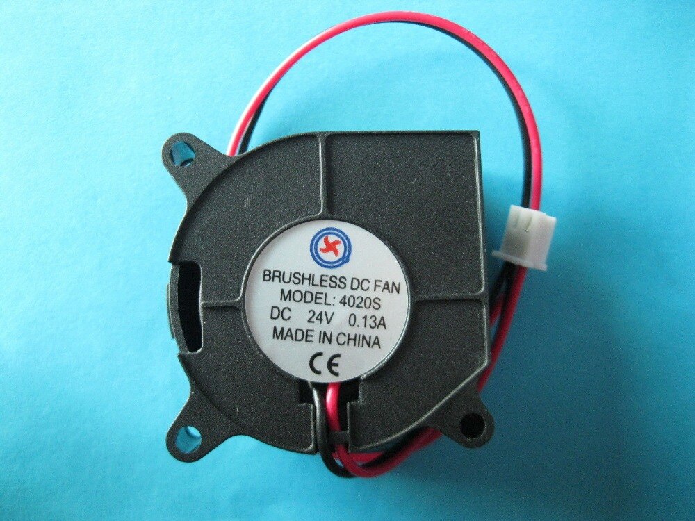 1 Pcs Brushless DC Blower Fan 24V 4020S 40x40x20mm 2 Wire Sleeve-bearing Black Color