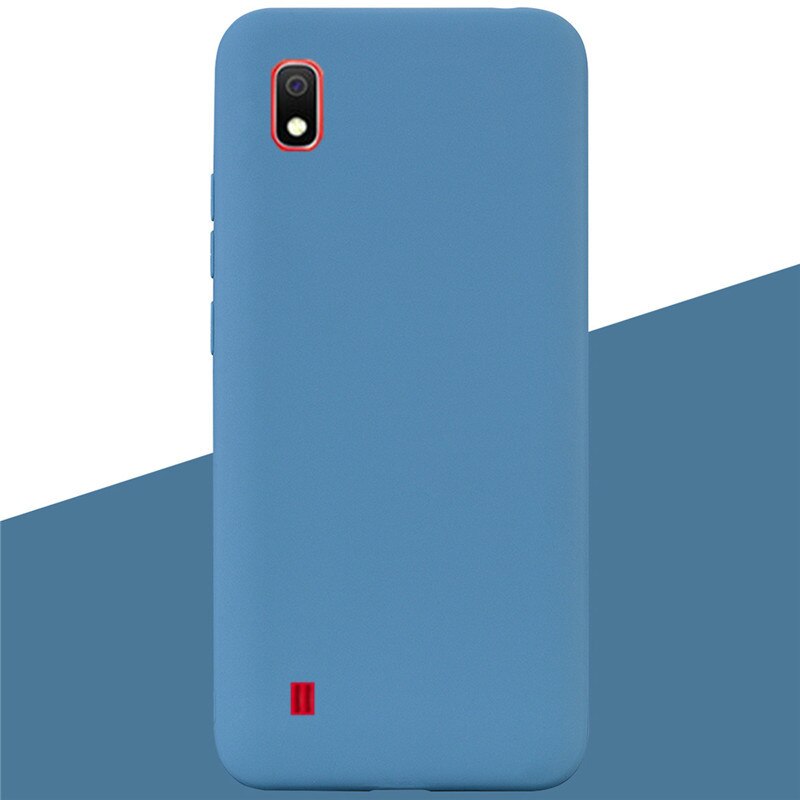 Silikon Fall Für Samsung Galaxy A10 Fall Weiche TPU Zurück Abdeckung Telefon Fall für Samsung A10 EINE 10 SM-A105F a105 Silikon Abdeckung: 12 Lake Blue