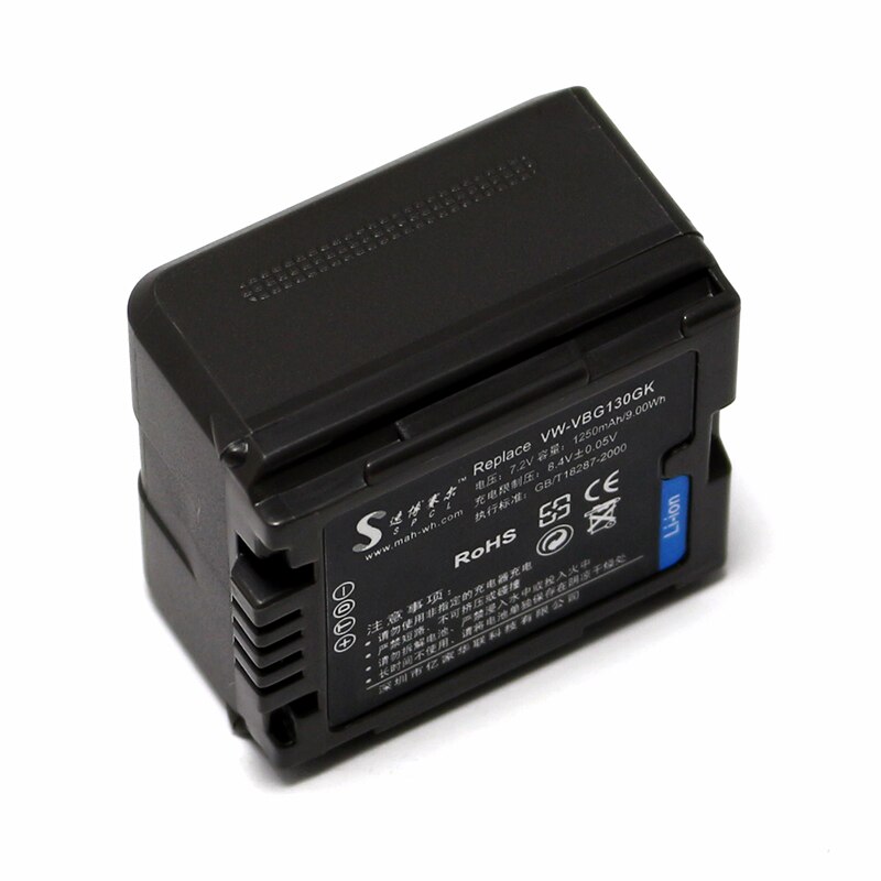 VW-VBG130 VW-VBG070A Battery for Panasonic HDC-SD10 SD3 SD5 SD7 SD8 TM10 SDR-H40 H48 H50 H60 H68 DMC-L10K AG-HSC1UMC Camcorder