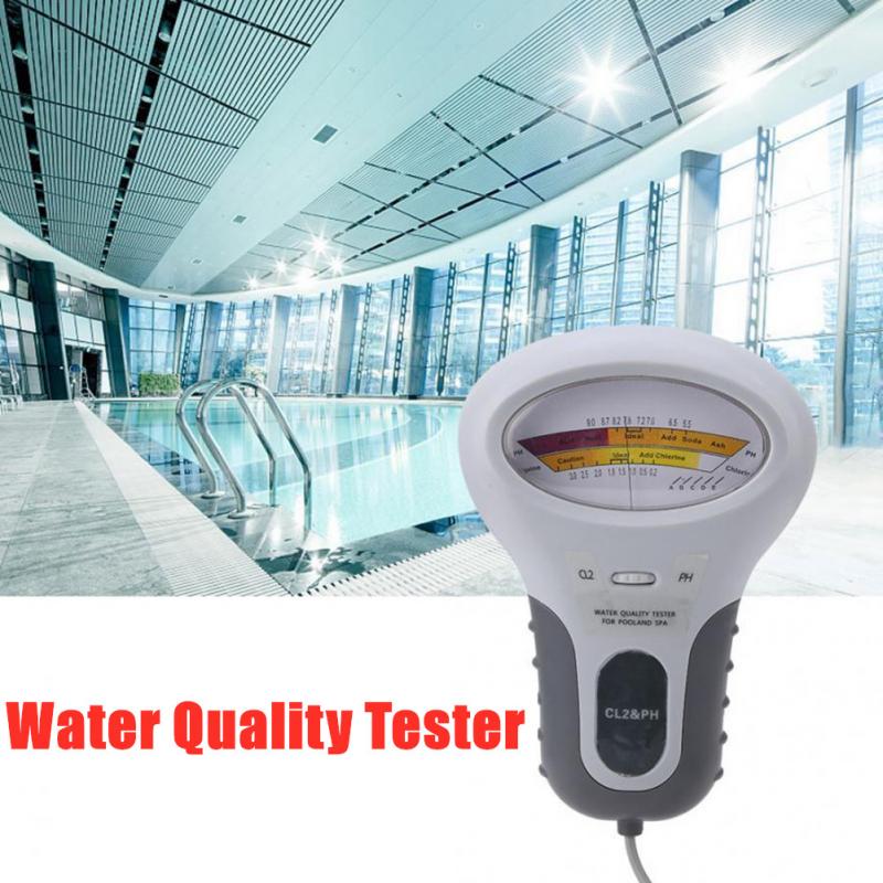 Draagbare Digitale 2In1 Water Ph En Chloor Niveau CL2 Tester Meter Voor Zwembad Drinkwater Analys