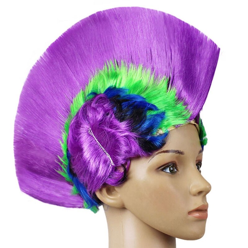 Party Hüte Regenbogen Punk Kostüm Stütze Lustige Schwanz Kamm Haar Hütte Halloween Clown Modellierung Maskerade Hütte für Erwachsene Jugendliche: B