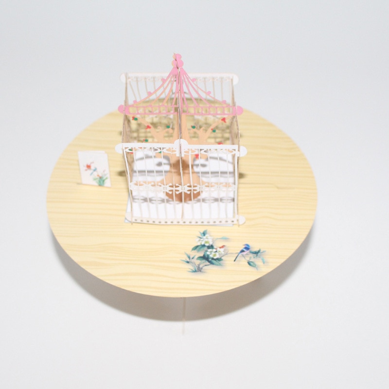 3D Handgemachte Tisch Vogel KäFeige Chinesischen Stil Elster Papier Grußkarten Postkarte Tabelle Dekor Geburtstag Party Festival Kreative
