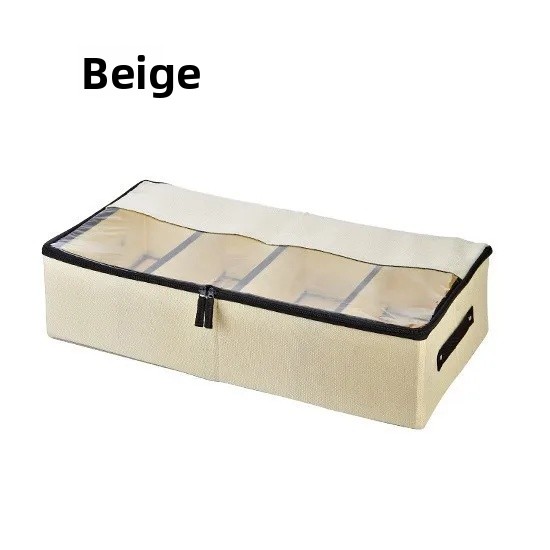 Transparent Shoe Storage Box Home Bed underneath Cabinet Dustproof Shoe Storage Box for Boots And Shoes Organization: green