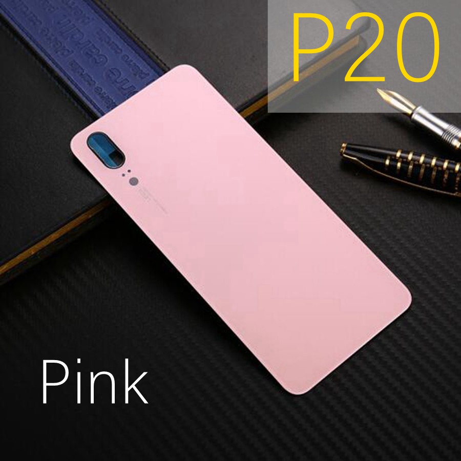 Back Glass Panel for Huawei P20 Pro Battery Cover nova 3e Rear Glass Door Housing Case For Huawei P20 Lite Battery Cover Replace: P20 Pink