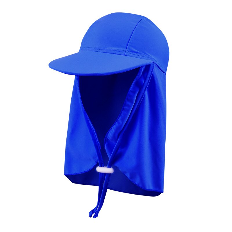 Sombrero con solapa para niños, gorra con cuerda UPF 50 +, protección solar, cubierta para el cuello, gorra de playa para ciclismo,