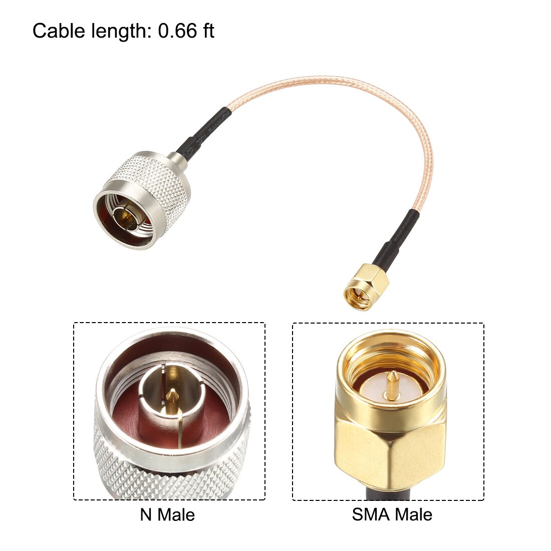 RG316 Koaxialkabel BNC-Stecker Auf SMA-Stecker – 50 Ohm, 4 Ft, Von Uxcell