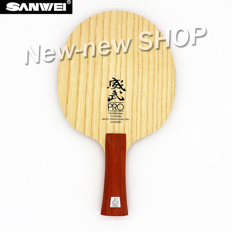 SANWEI-Pala de tenis de mesa V5 PRO, , 7 Madera contrachapada, quicky attack, bucle de apagado, pala de ping pong