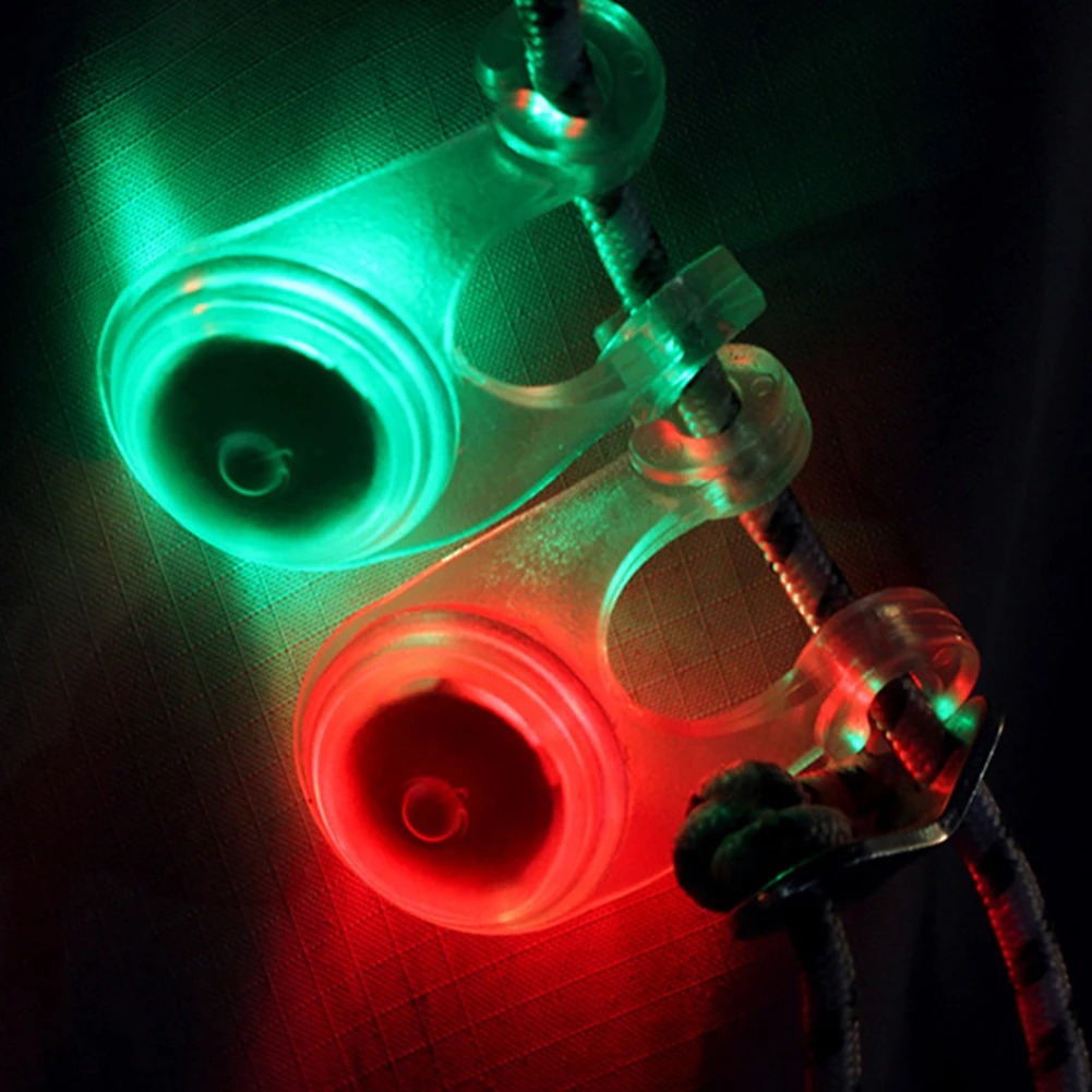 1-20Pcs Outdoor Camping Anti-trip Tent Rope Tip Light Wind Rope Warning Light Tip Light Riding Safety Signal Light Decoration