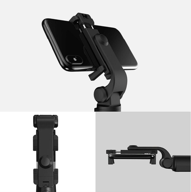 Perche à selfie pour iPhone, Samsung ou Huawei, accessoire Bluetooth avec trépied, alliage en plastique, égo-portrait