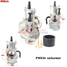 PWK 34 Carb 34mm Racing Platte Kant Carburateur W/Intake Boot Voor 2 T/4 T Gy6 motoren Motor ATV