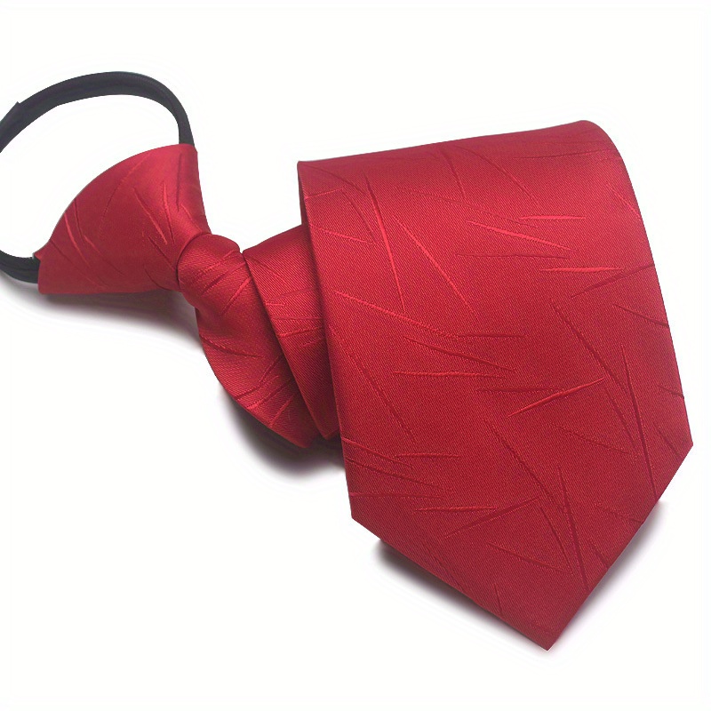 Easy Pull Polyester Lazy Tie1pc 7cm/2.75inch Convenient Tie Business Casual