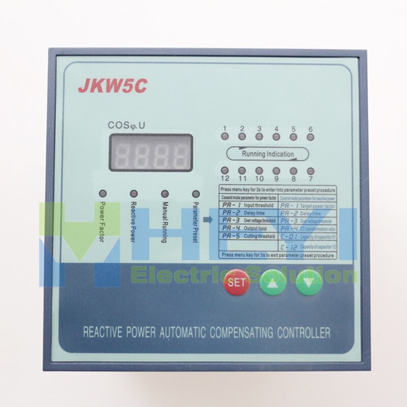 JKW5C blindleistung kompensation Regler für Energie faktor kondensator 6 schritte 380v cos Energie