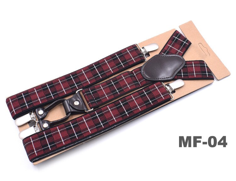 Men Suspenders Straps Trouser Braces Adjustable Elastic Solid Color Y Back 4 Clips for Wedding Casual Formal Father Husband: MF-04