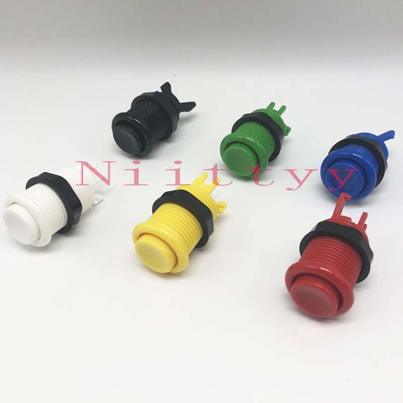6pcs 28mm Mounting Hole Arcade push button American style 6 Color available For Arcade Game/Cocktail Happ