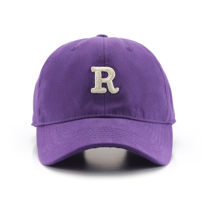 Baseball Women&#39;s Cap Men&#39;s Caps for Men Letter R Embroidery Four Seasons Male Hat Hats Apparel Accessories: Purple