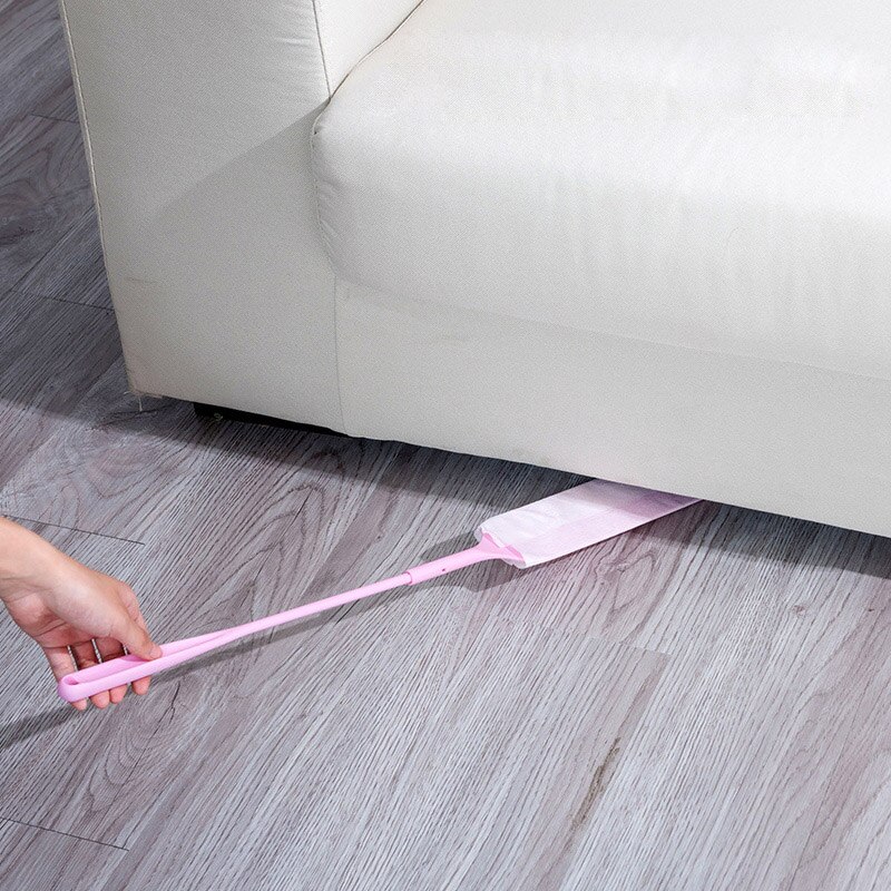 Langt håndtag rengøringsbørste støvrenser støvbørster til sofa bunddør rengøringsværktøj sæt med 10 stk støvpapir