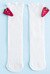 Calzini per bambina in cotone per bambini calzini carini calzini alti per bambini in stile principessa per accessori per abbigliamento per bambina 0-8Y: WHITE